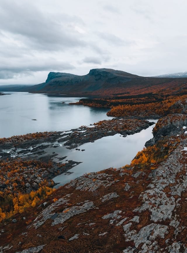 Mountain shoreline