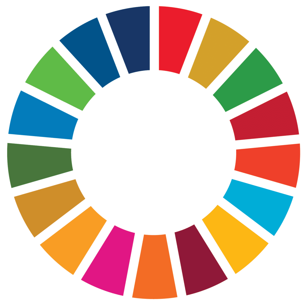 Coloured circle for the SDGs